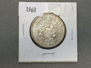 1960 Canada Fifty Cent Silver Coin