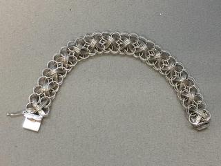 Silver Braid Bracelet (Approx. 8").