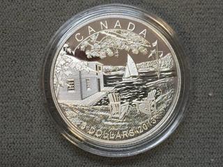 2013 Canada Three Dollar Fine Silver Martin Short Presents Canada Coin c/w Display Case.