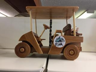 Handmade Wooden Golf Cart.