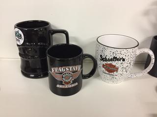 (3) Harley Davidson Mugs.