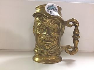 Brass Mug with Old Man's Face.