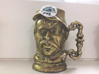 Brass Mug with Old Man's Face.