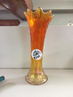 Orange Glass Vase.