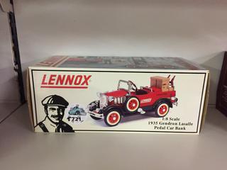 Lennox 1935 Gendron Lasalle Pedal Car Bank 1:8 Scale Die cast.