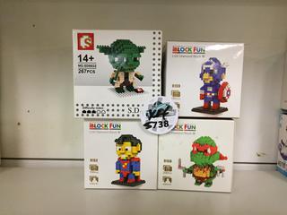 (3) Diamond Blocks Lego Style toys.