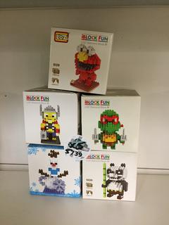 (4) Diamond Blocks Lego Style toys.