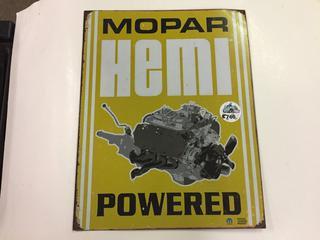 Mopar Hemi powered Sign, 12 1/2" x 16".