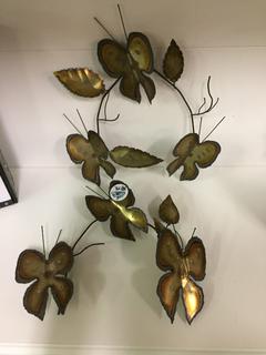 (2) Metal Butterfly Decorations.