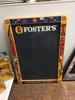 Fosters Beer Chalk Board, 22" x 31 3/4".