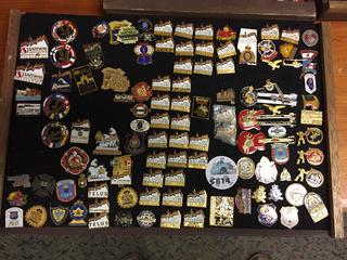 Quantity of Assorted Pins on Board.