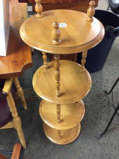 (4) Tier Round Shelf/Stand, 46 1/2".