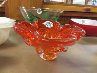 Orange Glass Bowl.