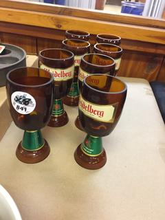 (8) Heiwelberg Cups Made of Beer Bottles.