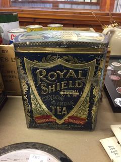 Royal Shield Tea Canister.