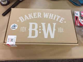 Case of (96) Baker White Rich Tobacco 50mg/ml Vape Juice.