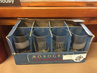 Monogram Decorative Glasses.