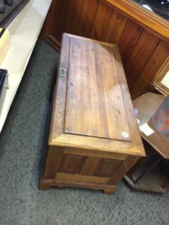 Large Wooden Chest, 46 1/2" x 20 7/8" x 23 1/2".