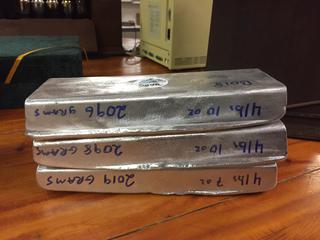 (3) Bricks of Aluminum, 4LBS Each.