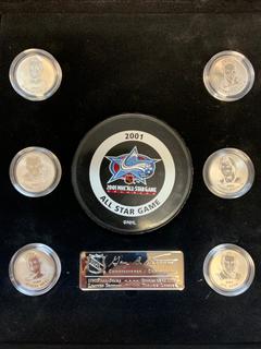 2001 NHL All Stars Commemorative Stamp And Coin Set.