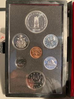 1977 Canada Double Dollar Specimen Coin Set, Includes Both Silver And Nickel Dollar.