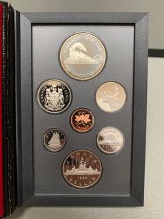 1986 Canada Double Dollar Specimen Coin Set, Includes Both Silver And Nickel Dollar.