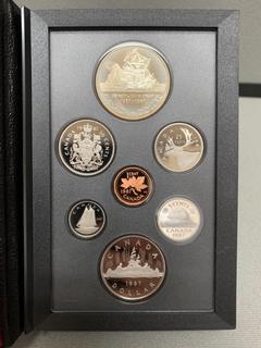 1987 Canada Double Dollar Specimen Coin Set, Includes Both Silver And Nickel Dollar.