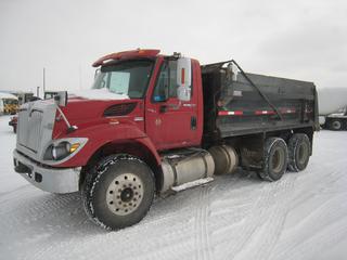 2012 International 7700 T/A Gravel Truck c/w Cummins, Auto, A/C, 15' Box, 80R22.5 Front, 11R222.5 Rear Tires. S/N 1HTWGAAR5CJ620689. Work Orders Available.