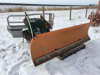 Bush Bumper & Hyd. Snow Plow Blade 90" To Fit Pick Up c/w Hookups For Snow Plow. 