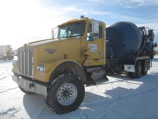 1999 Kenworth W900 T/A Cement Truck c/w Cummins ISM 335 HP, Eaton 15 Spd, Diff. Locks, Booster Axle, Kimble Mixer Drum Volume 498 Cubic Feet, (Kimble S/N K211HD1576) S/N 1NKWL00X2XR835083. Showing 121,934 Kms and 5423 Hours. Current Safetyrecent Work Orders Available.