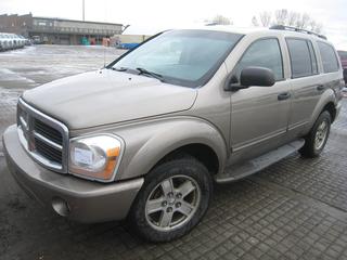 2006 Dodge Duran 4x4 SUV c/w Hemi 5.4 V8, Auto, A/C, Showing 313,802 Kms. S/N 1D4HB582X6F117173. Note: Out Of Province Vehicle, British Columbia.