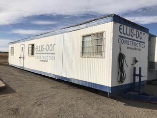 10'x53' Office Shack c/w Gas Hook Up, Furnace, Trailer Frame.