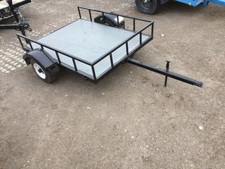 4'x5' S/A Pin Hitch Trailer c/w 4.80-8 Tires. No Serial Number.