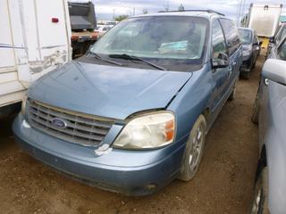 2007 Ford Freestar Van C/w 4.2L, A/T. VIN 2FMZA57217BA03826 *Note: Running Condition Unknown, No Key, Flood Damage, Buyer Responsible For Load Out*