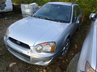 2004 Subaru Impreza RS 4-Door Car C/w 2.5L. VIN JF1GG65524H819722 *Note: Running Condition Unknown, No Key, Locked, Buyer Responsible For Load Out*