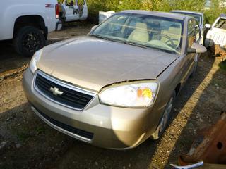 2007 Chevrolet Malibu 4-Door Car C/w 3.5L, A/T. VIN 1G1ZT58N67F196666 *Note: Running Condition Unknown, No Key, Flood Damaged, Buyer Responsible For Load Out*