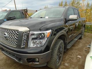 2018 Nissan Titan Crew Cab 4X4 Pickup C/w 5.6L, 8-Cyl, Fully Loaded (No Sunroof). VIN 1N6AA1E53JN515944 *Note: Vandalized, Damage To Dash, Leather Seats And Paint Key Damaged, Estimated Odometer 30-40,000kms, Buyer Responsible For Load Out*