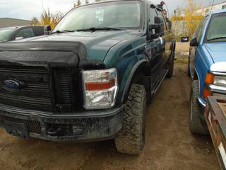 2009 Ford F-250 Crew Cab 4X4 Pickup C/w 6.4L Diesel, V8, A/T, Lift Kit, Fuel Tank, Pump And Tool Boxes. VIN 1FTSW21R29EA02400 *Note: Running Condition Unknown, No Key, Do Not Start, Engine Failed, Buyer Responsible For Load Out*