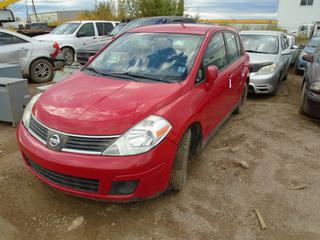 2008 Nissan Versa Hatchback C/w 1.8L, 4-Cyl. VIN 3N1BC13E88L445505 *Note: Running Condition Unknown, No Key, Side Swipe Damage On Passenger Side, Buyer Responsible For Load Out*