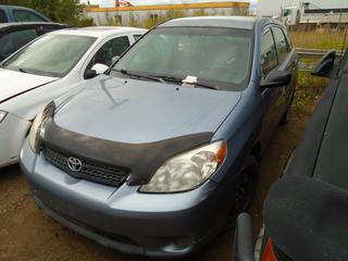 2006 Toyota Matrix Crossover C/w 1.8L, 4-Cyl. VIN 2T1KR32E16C560911 *Note: Running Condition Unknown, No Key, Buyer Responsible For Load Out*