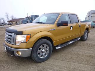 2009 Ford F-150 XLT 4X4 Crew Cab c/w 5.4L Triton, A/T, A/C, Showing 222,434 Kms, 275/70R18 Tires, VIN 1FTPW14V09KB22691 *Note: Strong Smell In Cab, Body Rust, Tire Pressure Light On*