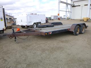 16 Ft. T/A Equipment Trailer c/w Spring Susp, Ball Hitch, 8-14.5 Tires *Note: CNVIN* (E. Fence)