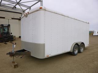 2007 T/A 16 Ft. Forest River Enclosed Trailer c/w 205/75R15 Tires, Ball Hitch, 3,175 KG GVWR, VIN 5NHUCC6207N051706 (E. Fence)