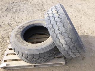 (1) Goodyear G278 Tractor Trailer Tire, Size 385/R22.5, C/w (1) Bridgestone M844 Tractor Trailer Tire, Size 385/65R22.5 (ROW 1)