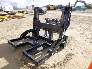 Unused Finning Cat EFI 4 Ft. Hydraulic Grapple Forks, Model 1205 Fits 120/150 Series Excavator (W Fence)