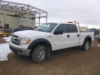 2013 Ford F150 XLT 4X4 Crew Cab c/w 3.5L V6 Eco Boost, Showing 240,630 Kms, A/C, GVWR 7,350 LB, Front Axle Rating 3,900 LB, Rear Axle Rating 3,850 LB, LT 245/75R17 Tires At 60%, Headache Rack, VIN 1FTFW1ET1DFB11077 *Note: Tailgate and Tail Light Damage*