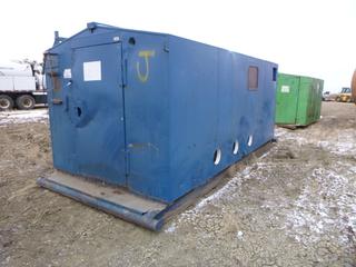 18 Ft. x 98 In. Skid Mounted Oilfield Shack (E. Fence)