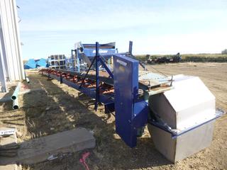 Waconia 25,000 LB Scale w/ Read Out and Remote Read Out, Remote Opening and Closing Hopper, Digital Read Out and Printer, 60 Ft. x 2 Ft. Conveyor, 3 Legs (Outside East Warehouse), (East Fence)