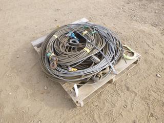 Qty of 5/8 In., 3/8 In., & 1/4 In. Wire Rope Slings (Row 3)
