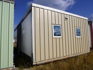 32 Ft. 3 In. L X 20 Ft. W Modus Camp Module, w/ 4 Bedrooms, 2 Bathrooms, (Missing Drywall, Slight Water Damage) * * NOTE: Buyer Responsible For Load Out.  Located Offsite at TWP Road 743A, Conklin AB, T0P 1H0.  Shipping and Transport Available.  For More Information and Viewing Contact 780-944-9144.  * * 